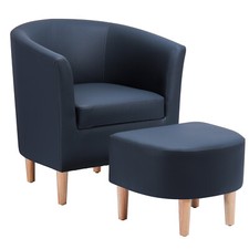 PU Leather Accent Arm Chair