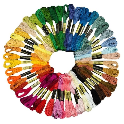 Coloured embroidery thread set - thread,