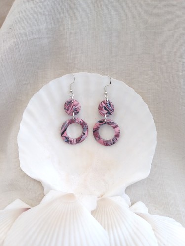 Pink and black marble - marble, effect