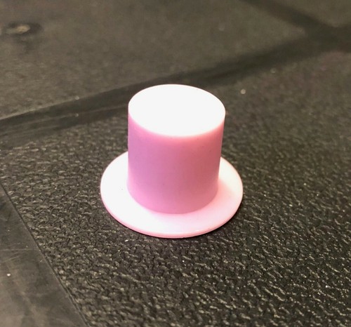 Pink small plastic top hat - pink,