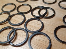 Black 1 Inch(25mm) Flat Split