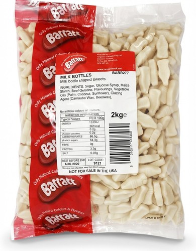 2kg barratt milk bottle sweets - 2kg,