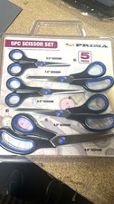 2Pack 5PC STAINLESS STEEL SCISSOR SET KITCHEN HOUSEHOLD CRAFTS MULTI PURPOSE