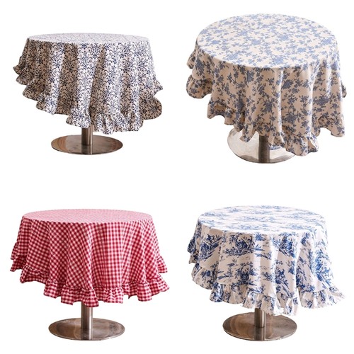 Cotton linen tablecloth with - tablecloth,