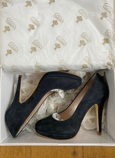 A superb pair of blue suede Emmy 'Valerie' shoes.