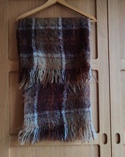 Vintage Mohair Fringed Blanket