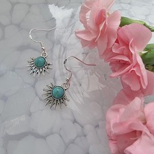 Silver Sunbeam Turquoise Stone