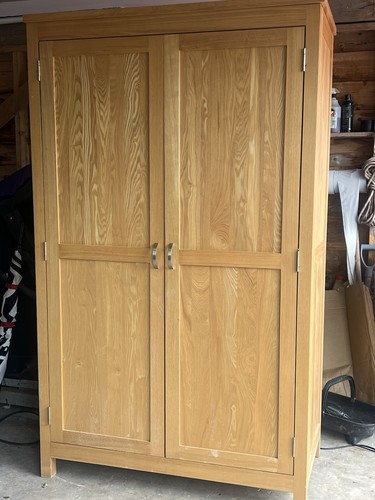 Oak double wardrobe - oak,