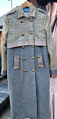 Vintage kippy grey wool gold - vintage,