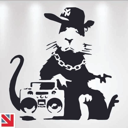 Banksy ghetto rat wall - ghetto,