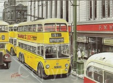 Newcastle Gosforth Trolley  Bus Nostalgic Transport Of The Past Metal Wall Art