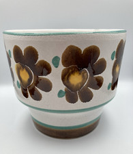 Vintage 60's 70's Heffren? Belgium Ceramic Planter Plant Pot Cachepot MCM Signed