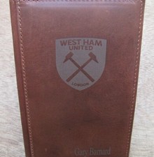 Real Leather brown golf score holder Option to Personalise with Name & Club logo