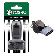 Fox 40 Classic Sonik Blast Pealess Football Referee CMG Whistle with Lanyard