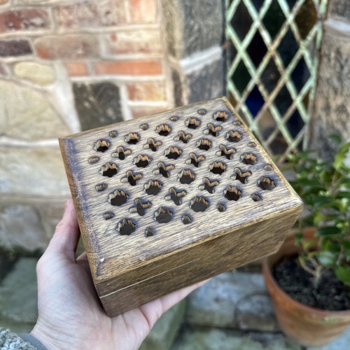 Vintage wooden storage box - wooden,