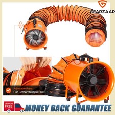 10''250mm 12" 300mm Dust Fume Extractor Ventilation Fan w/ 5m 10m PVC Ducting