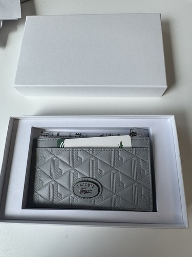 Lacoste cardholder grey brand - lacoste,