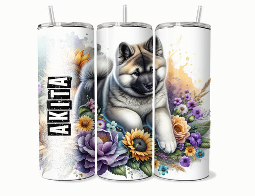 Akita dog 20oz - akita, stainless