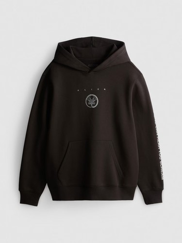 Alien graphic hoodie black - alien, new