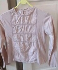 Zara Lace Pink Girl's Long Sleeve T-shirt Age 11-12 Designer Clothing vgc