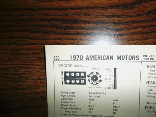 1970 american motors amc eight - 1970,