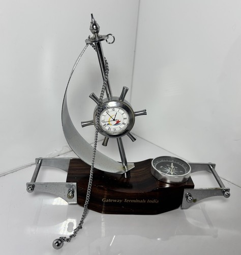 Nautical ship wheel - nautical, clock