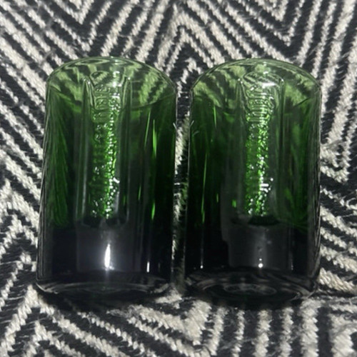 Green glass shot glasses - shot,