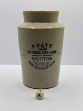 Old Skipton advertising cream pot (A) Skibeden farm dairy