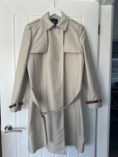Mango beige belted - belted, trench