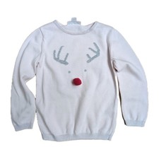 The Little White Company Christmas Jingles Jumper age 3-4 VGC Cotton 