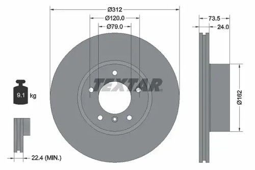 Brake disc internally - 2x,