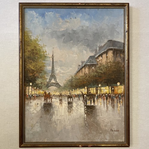Antique framed oil board - antique,