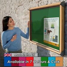 Outdoor Exterior Weatherproof Lockable Notice Board Showcase 18xA4, Oak Effect