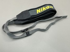 Genuine Nikon SLR Grey/Yellow Wide Webbing Camera Neck Strap refCP