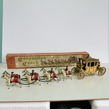 Lesney Queen Elizabeth II Gold Coronation Coach & Horses Part Original Box