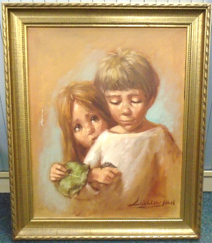 Framed oil painting - framed,
