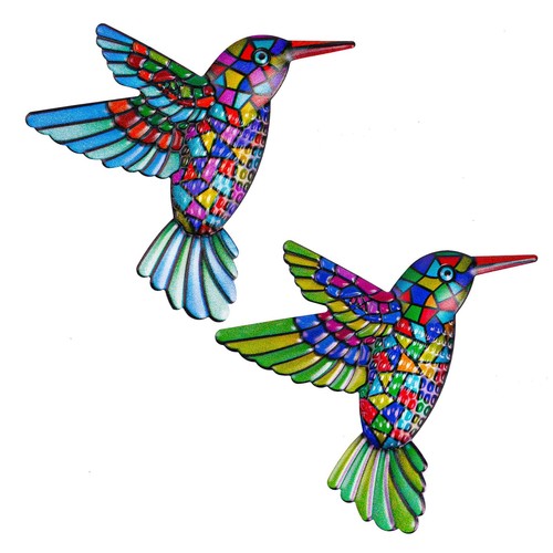 Metal hummingbird wall decor - metal,