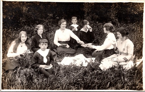 Edwardian family picnic tea - family,
