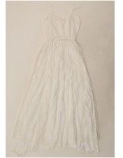 VERA MONT Womens Sleeveless Maxi Dress IT 36 XS White Floral Wedding CF10