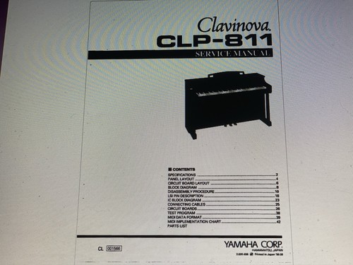 Yamaha clp 811 service - service, manual