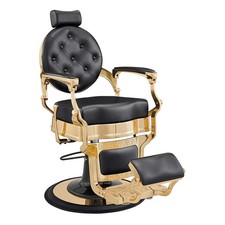 Barber chair with gold - gold, frame