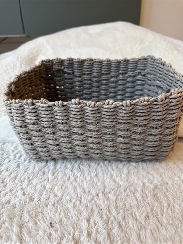 Recycled wicker storage basket - recycled,