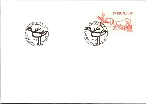 Fdc sweden 1972 lycksele - sweden,