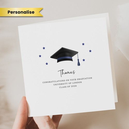 Personalised graduation card - personalised,