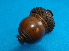 Quality Georgian Antique Carved Nutmeg Grater - Coquilla Nut