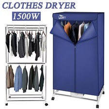 Electric Clothes Dryer 15kg Indoor Hot Air Drying Machine Wardrobe 2-Tier 1500W