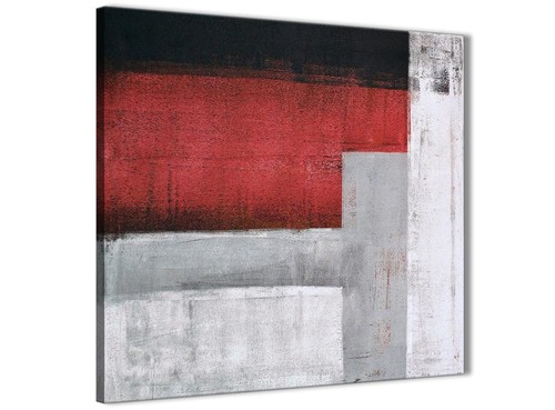 Red grey painting - red,
