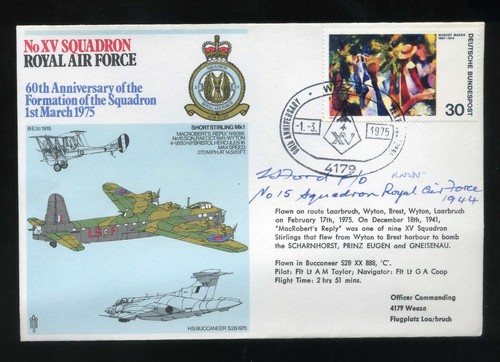 1975 sqn raf cover - , signed