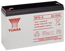 2 X YUASA NP10-6 6V 10AH VRLA Battery Feber Peg Perego Injusa Toy Car Quad Bike