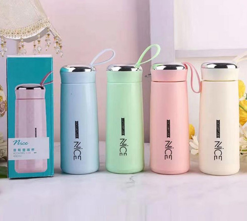 Glass water bottle with - water,